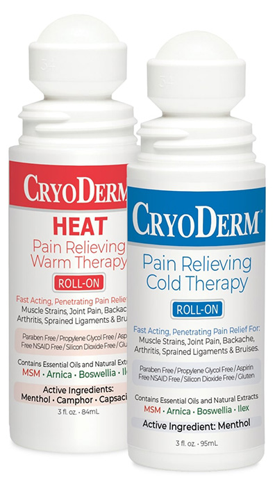 CryoDerm Cold and Heat Roll-On Combo 3oz each