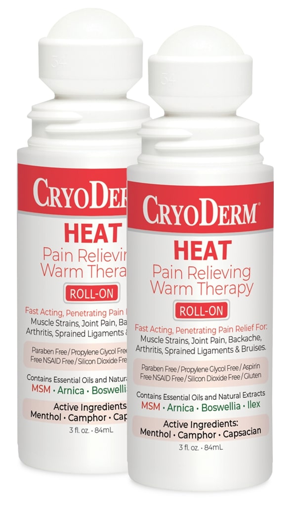 CryoDerm Heat roll on 3oz double